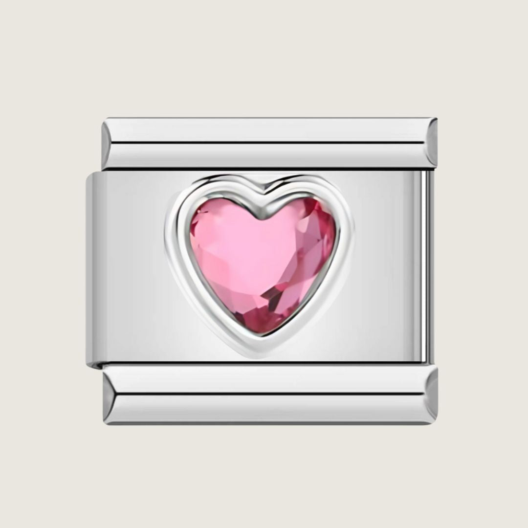 Herz mit rosanem Diamant