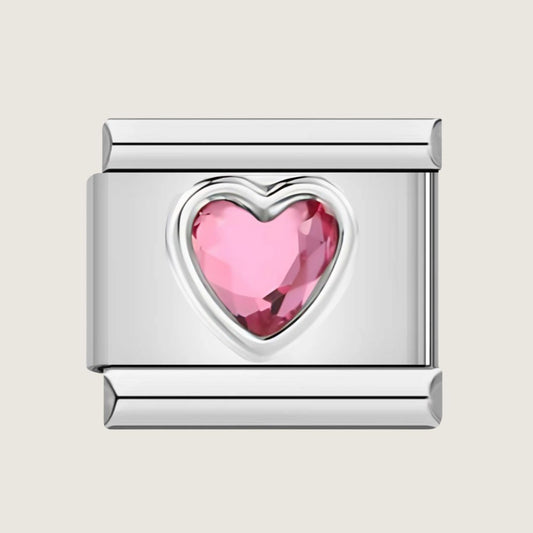 Herz mit rosanem Diamant