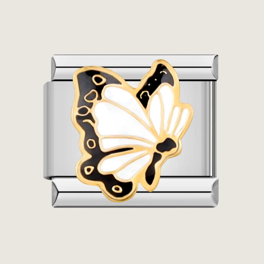 Weißer Schmetterling Silber