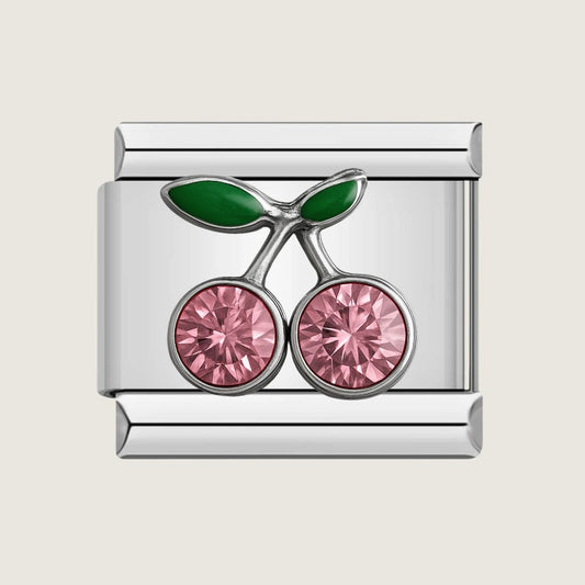Silber Glitzer Kirsche